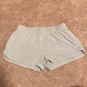 Gray Striped Running Shorts
